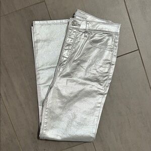 LOFT Shimmering Silver Pants